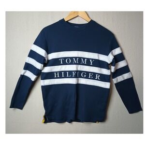 Tommy Hilfiger Striped Pullover‎ Long Sleeve Top Embroidered Logo Size Small K